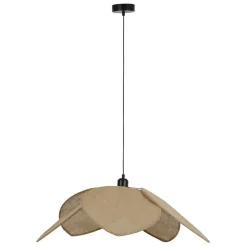 Suspension japandi en jute couleur lin naturel d70cm