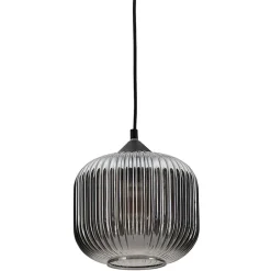 Suspension metal et verre grise d20cm - Hinatea