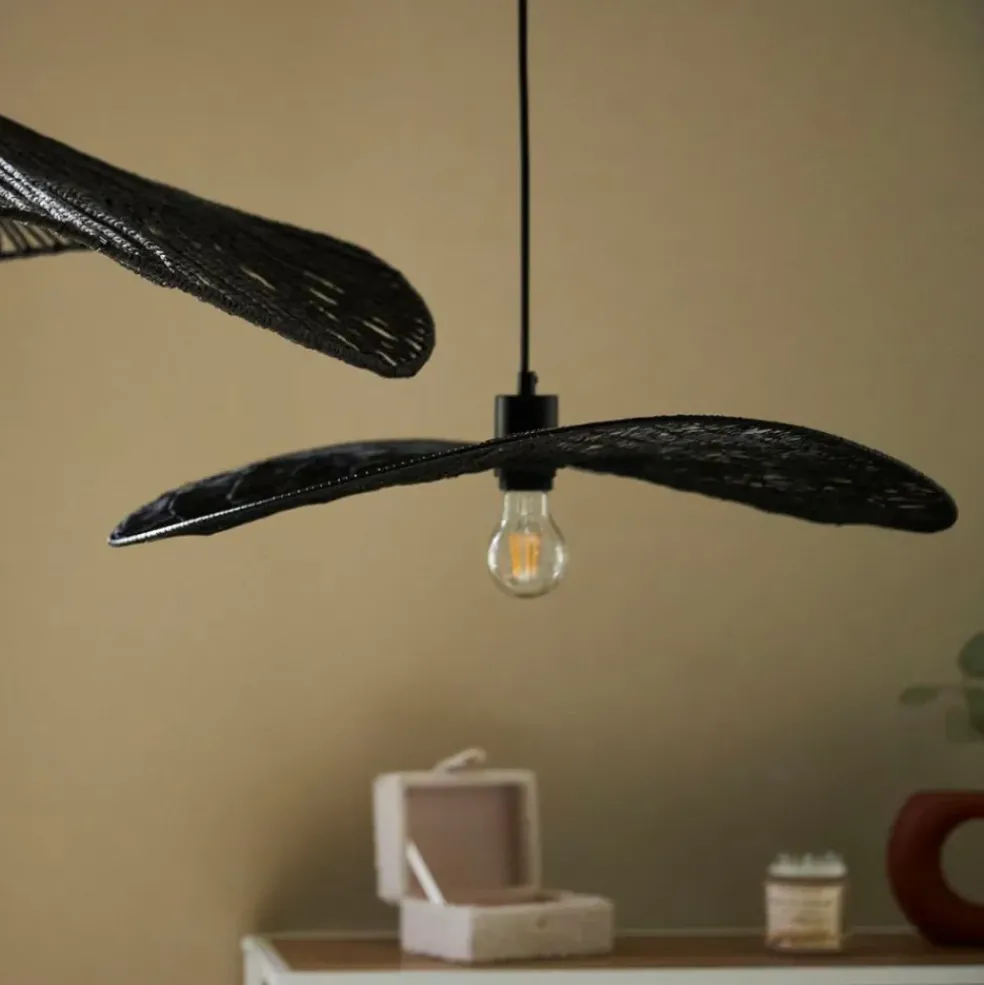 Suspension non electrique en fer naturel et noir d60xh34cm - Organic