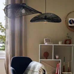 Suspension non electrique en fer naturel et noir d80cm - Organic