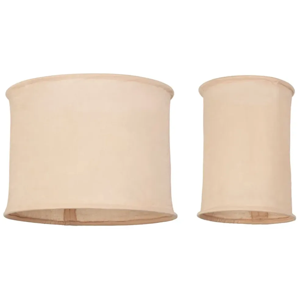 Suspension non électrifiée en lin et coton rose d45xh35cm - Noho