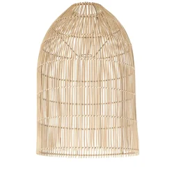 Suspension non électrique en rotin et fer naturel d40cm - Brasil