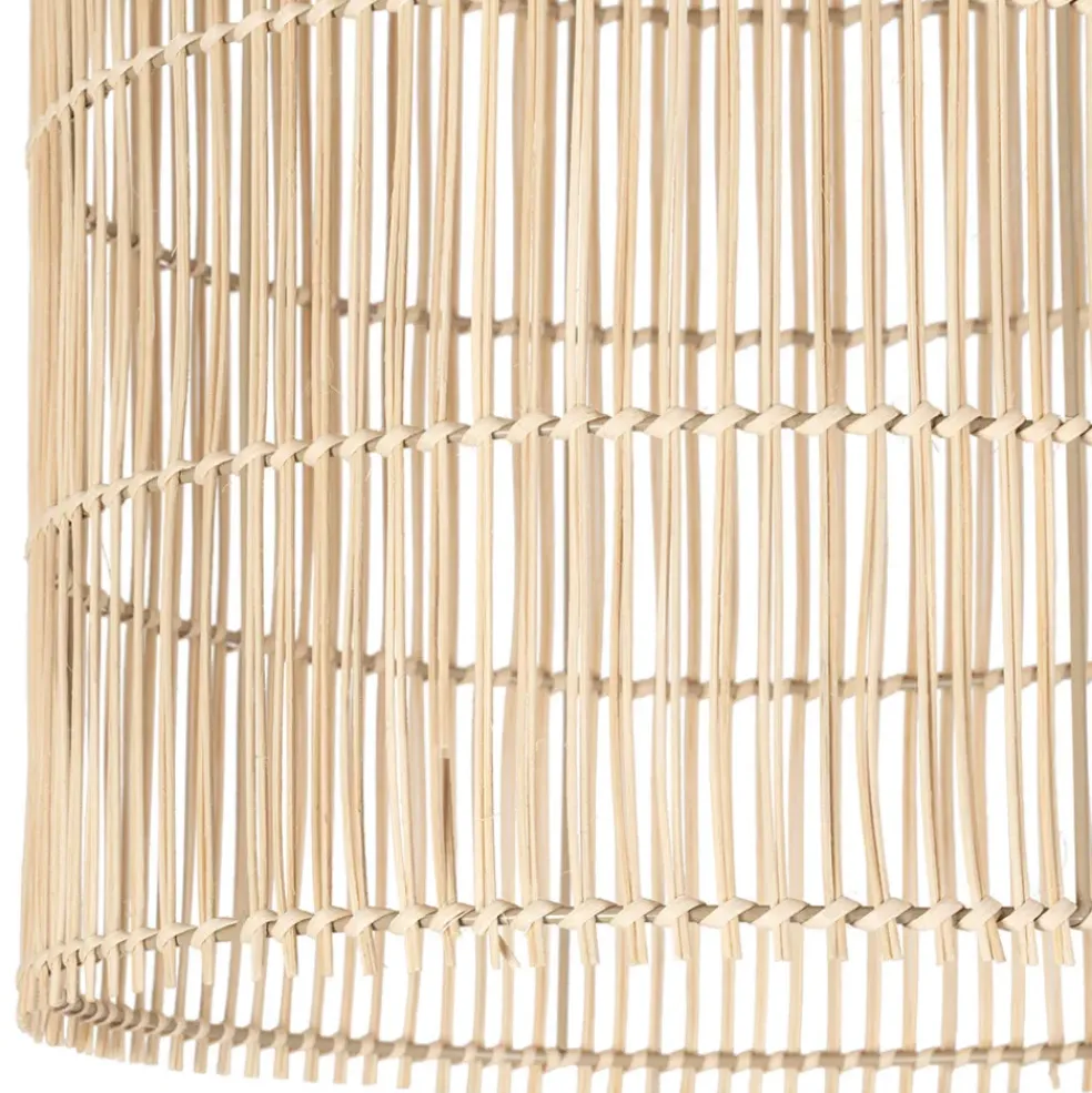 Suspension non électrique en rotin et fer naturel d40cm - Brasil