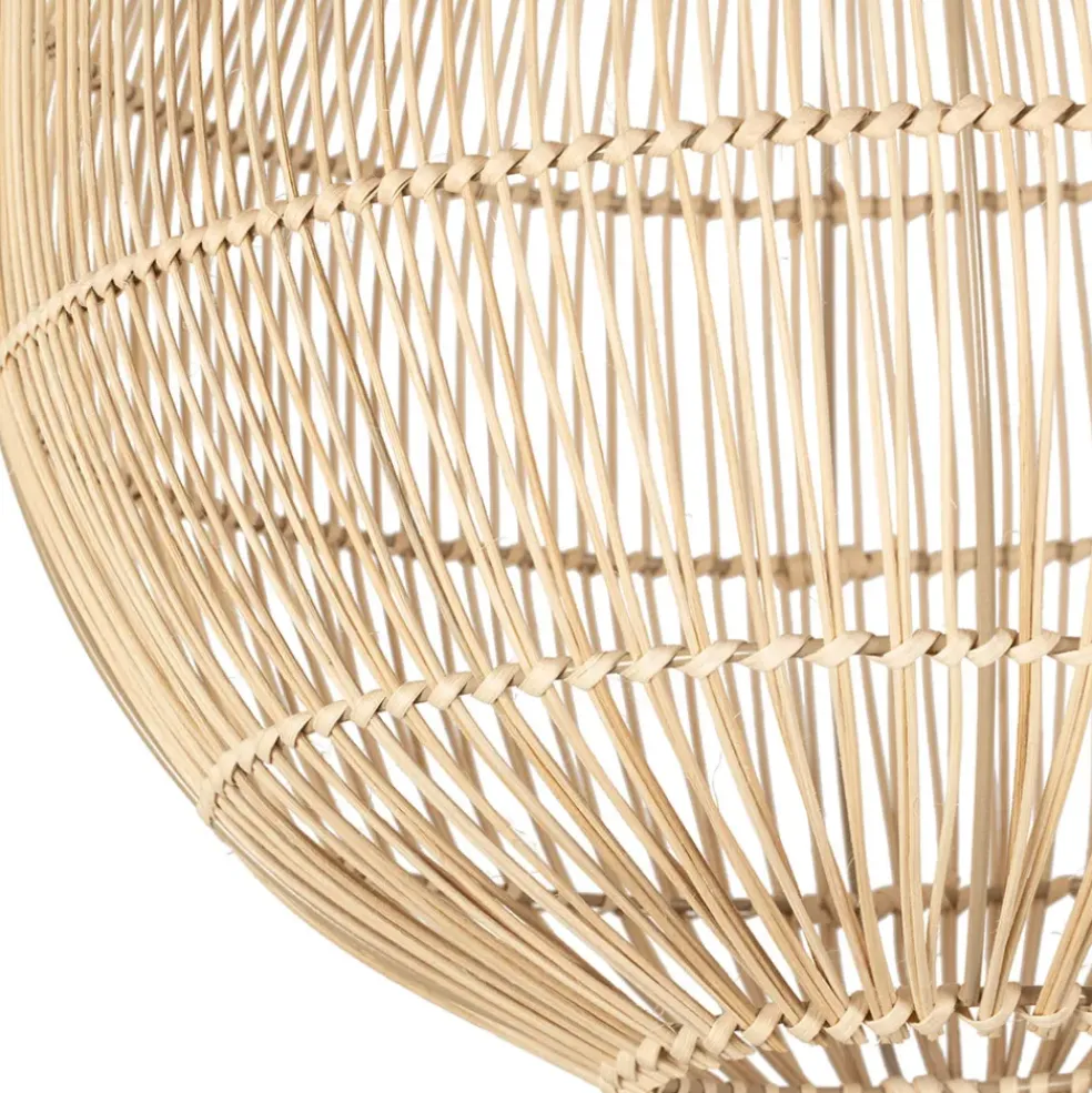 Suspension non électrique en rotin et fer naturel d40cm - Brasil