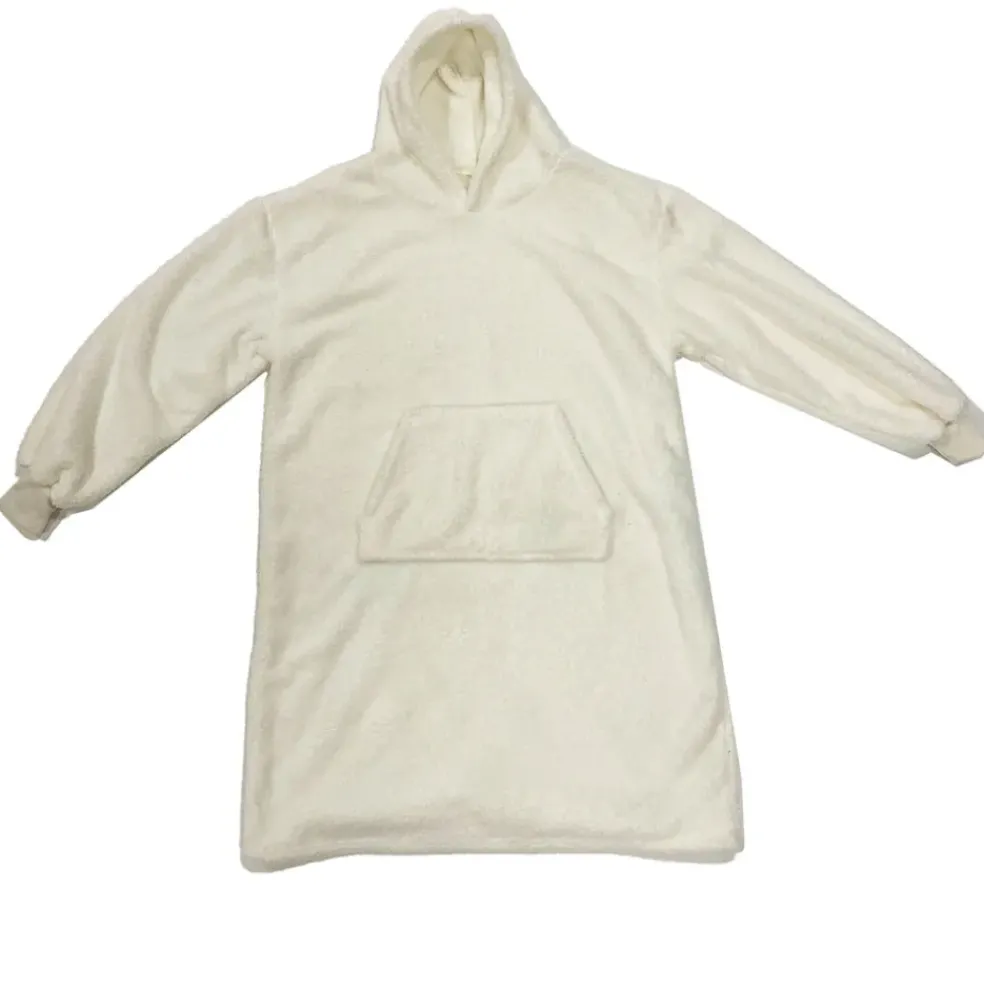 Sweat Plaid à capuche en tissu blanc clair - Teddy