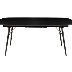 Table à manger avec allonge en placage chêne noir 180x105cm - Verona