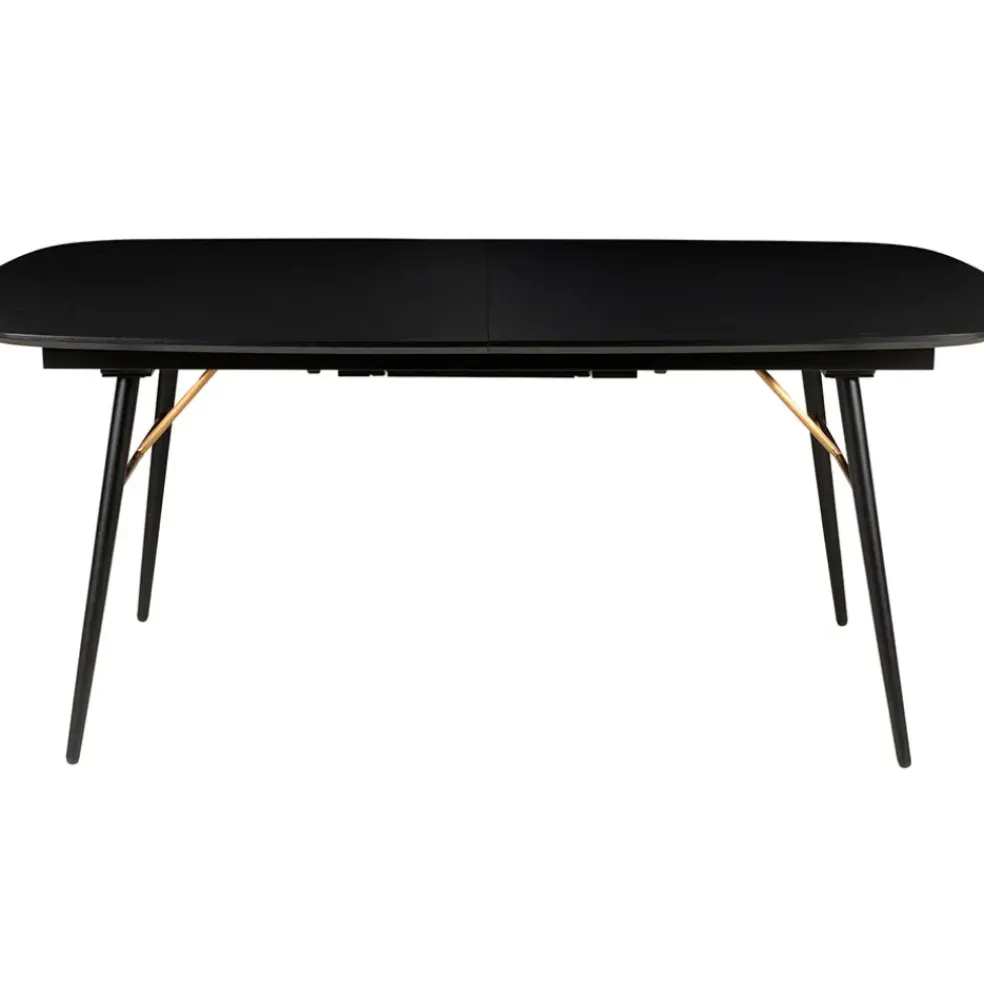 Table à manger avec allonge en placage chêne noir 180x105cm - Verona