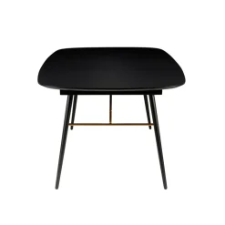 Table à manger avec allonge en placage chêne noir 180x105cm - Verona