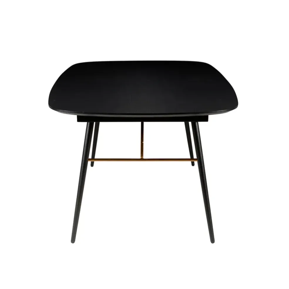 Table à manger avec allonge en placage chêne noir 180x105cm - Verona