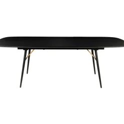 Table à manger avec allonge en placage chêne noir 180x105cm - Verona