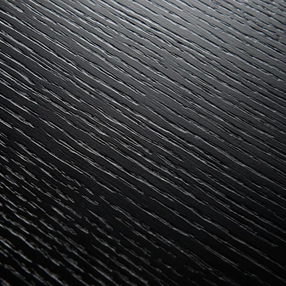 Table à manger avec allonge en placage chêne noir 180x105cm - Verona