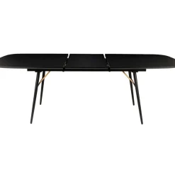 Table à manger avec allonge en placage chêne noir 180x105cm - Verona