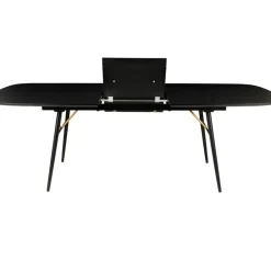 Table à manger avec allonge en placage chêne noir 180x105cm - Verona