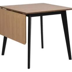Table à manger avec rallonge en plaqué chêne 120x80cm - Roxy