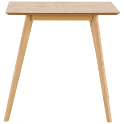Table à manger carré effet chêne naturel 80x80cm - becka