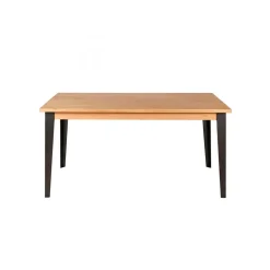 Table à manger en chêne massif et pieds acier 160x90cm- Manny