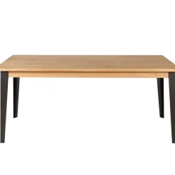 Table à manger en chêne massif et pieds acier L200cm - Manny