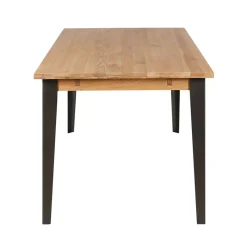 Table à manger en chêne massif et pieds acier L200cm - Manny