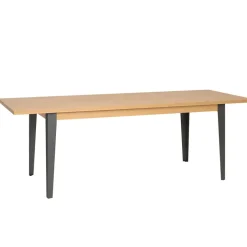 Table à manger en placage chêne 180cm avec allonge 60cm - Manny