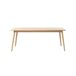 Table à manger en placage chêne naturel 190x90cm - barrali