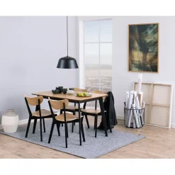 Table à manger en plaqué chêne 120x80cm - Roxy
