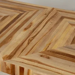 Table à manger en teck recyclé et métal 150x75cm - Wally