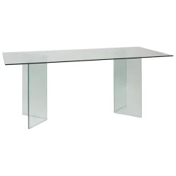 Table à manger en verre trempé 180x90cm - Adela