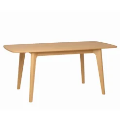 Table à manger extensible en placage et chêne naturel 140(+40)X90CM - Sublime