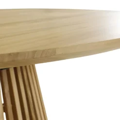 Table à manger ronde en teck naturel d120cm - Kamala