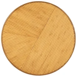 Table basse 3 pieds en bambou et sapin naturel d55xh35cm - Saori