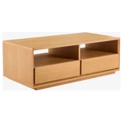 Table basse 2 tiroirs en chêne - Hazo