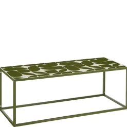 Table basse de jardin en fer et céramique vert 99x41cm - Bologna