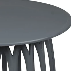 Table basse de jardin ronde grise d50cm - Lumi