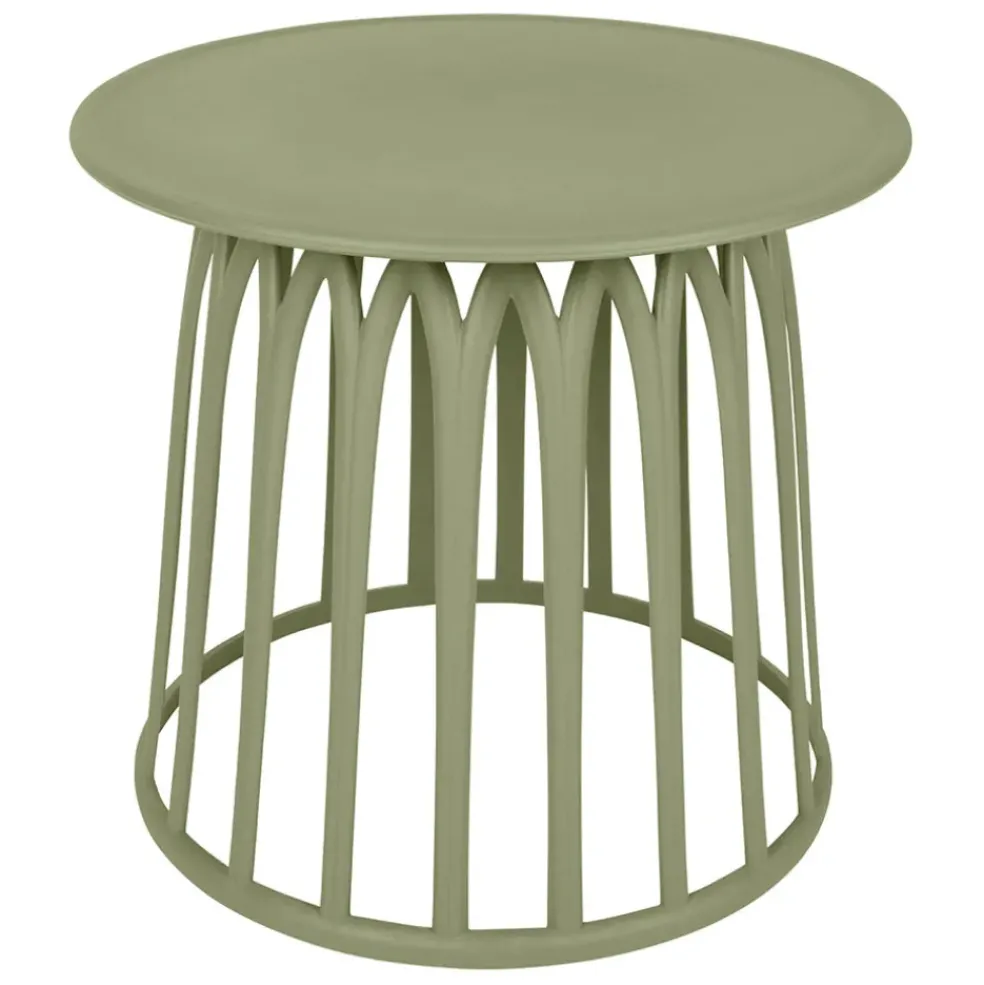 Table basse de jardin ronde kaki d50cm - Lumi
