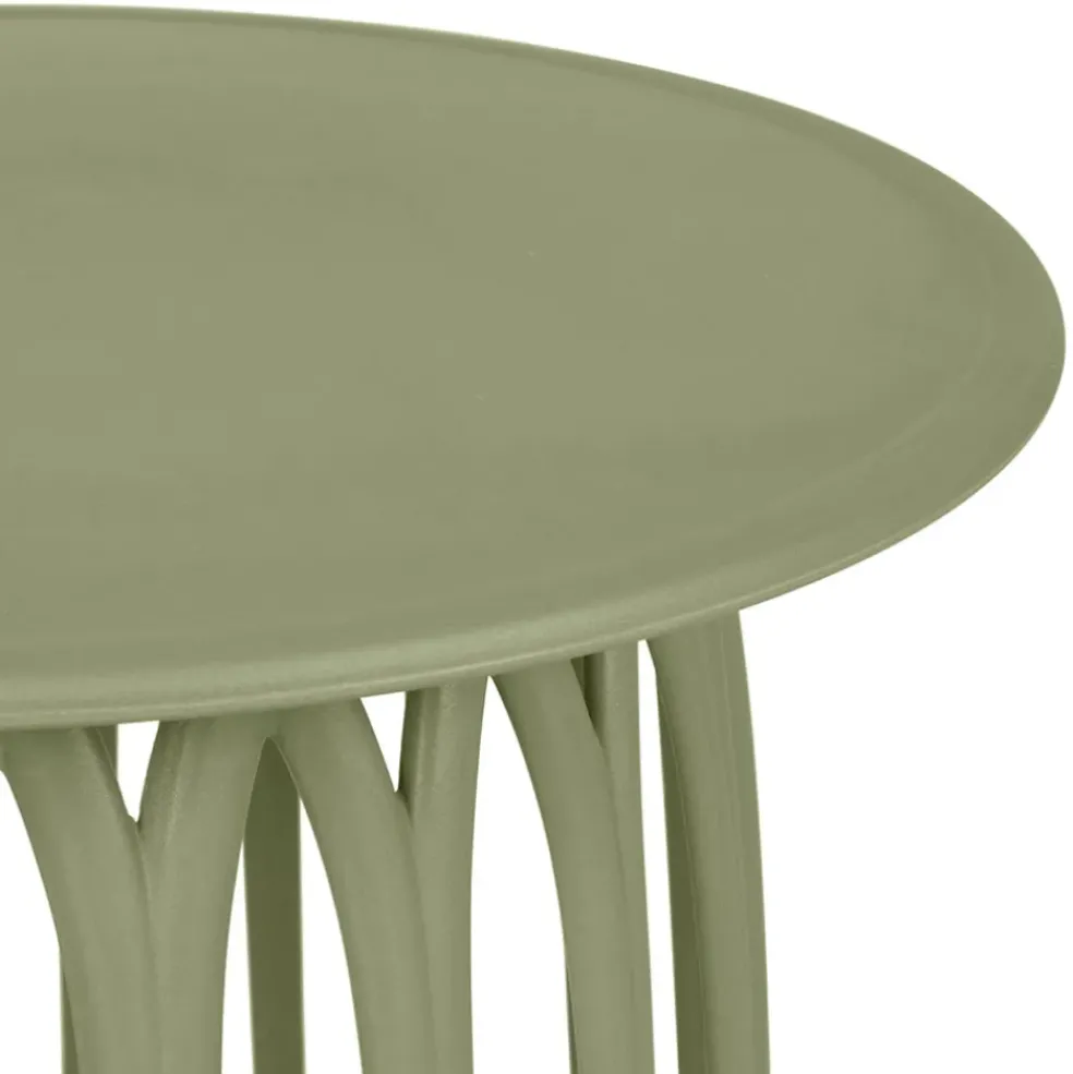 Table basse de jardin ronde kaki d50cm - Lumi