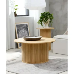 Table basse en chêne naturel d90cm - nola