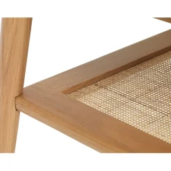 Table basse en placage chêne et cannage l120cm - barrali