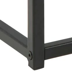 Table basse en plaqué chêne et métal noir L100cm - Senzo