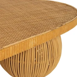Table basse en rotin et bambou naturel 119x66cm - Tamba