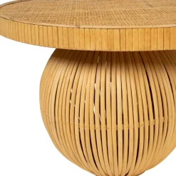 Table basse en rotin et bambou naturel 119x66cm - Tamba