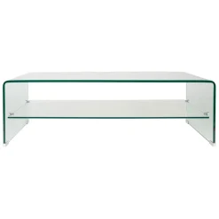 Table basse en verre trempé 110x55cm - Adela