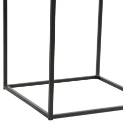 Table basse gigogne carrée (lot de 2) en aluminium et fer noir - Felia