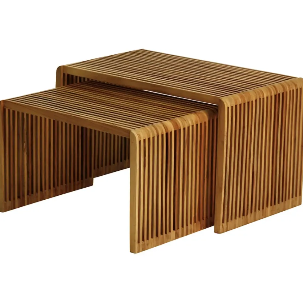Table basse gigogne (lot de 2) en teck - Soan