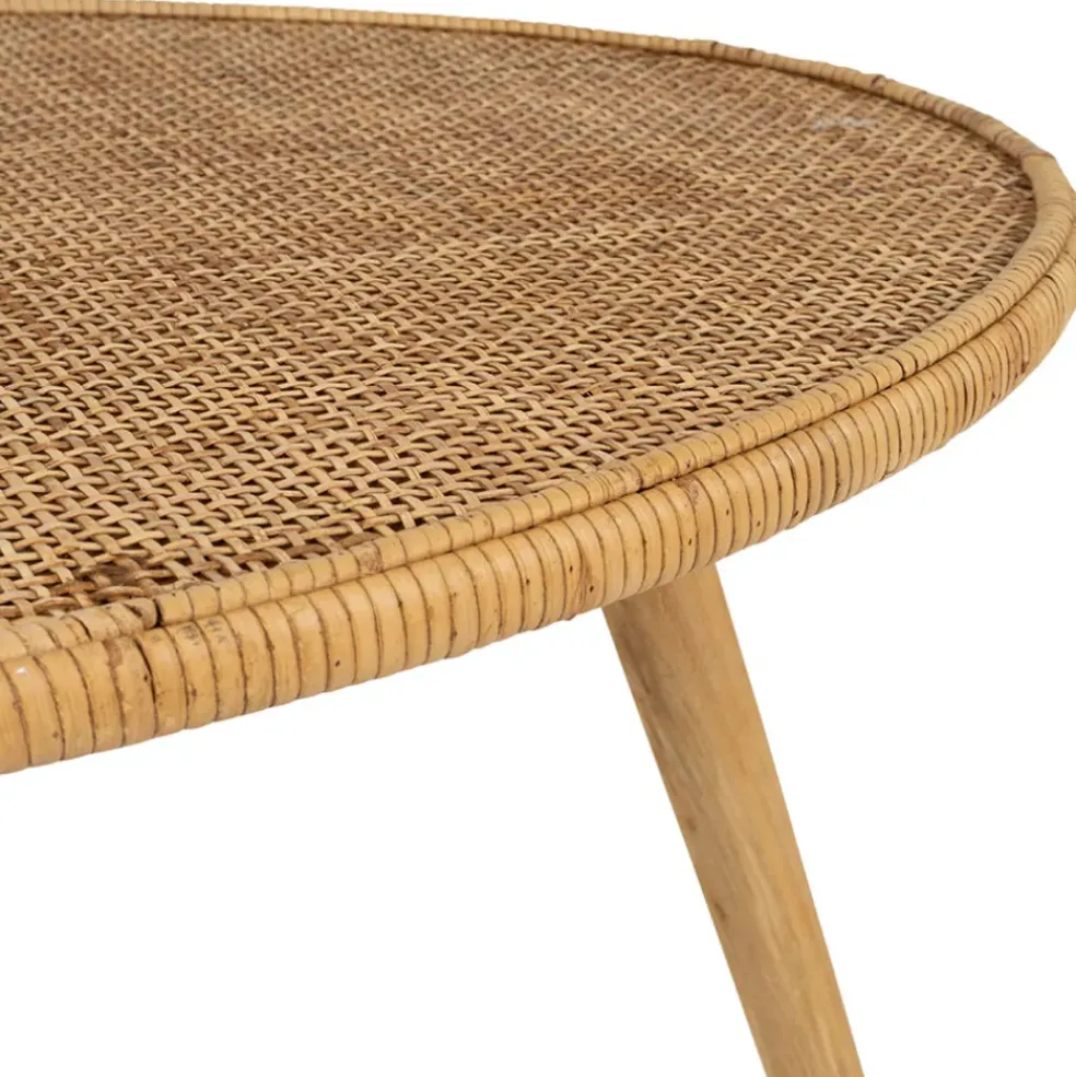 Table basse gigogne (lot de 2) en rotin naturel - Tamba