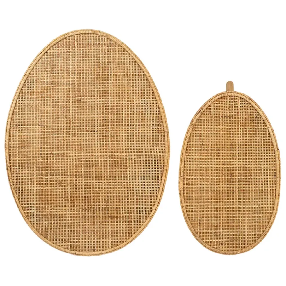 Table basse gigogne (lot de 2) en rotin naturel - Tamba