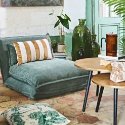 Table basse gigogne ronde (lot de 2) en pin - Faya