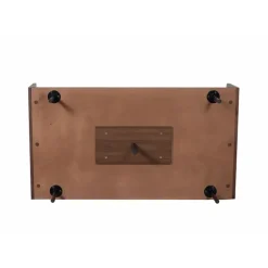 Table basse rectangulaire en placage noyer marron - Gino
