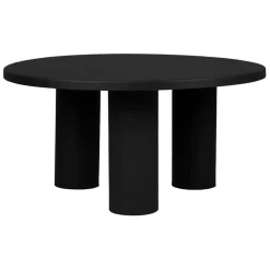 Table basse ronde 3 pieds en fer noir d70xh35cm - Organic