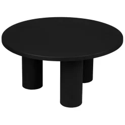 Table basse ronde 3 pieds en fer noir d70xh35cm - Organic