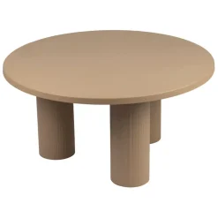 Table basse ronde 3 pieds en fer beige d70xh35cm - Organic